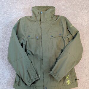 Women's Burton Snowboard Ski Coat Jacket Medium Olive Green Military Chore Warm